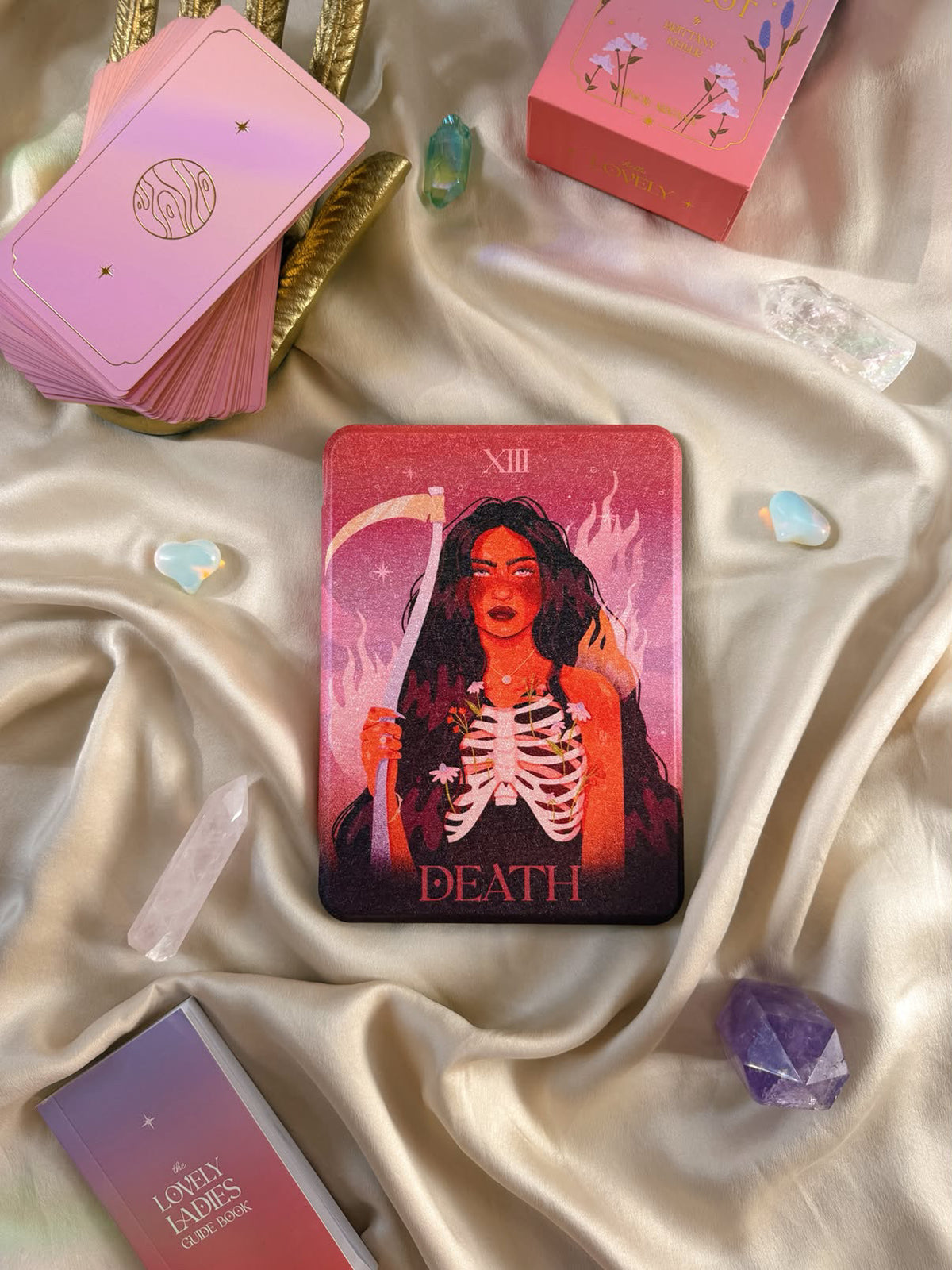 Death Tarot Card Clear Back Kindle Case Collab
