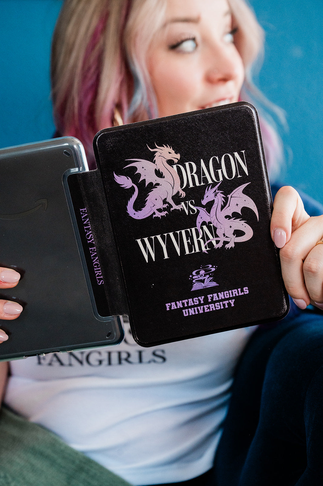 Fantasy Fangirl Podcast Clear Back Kindle Case Collab