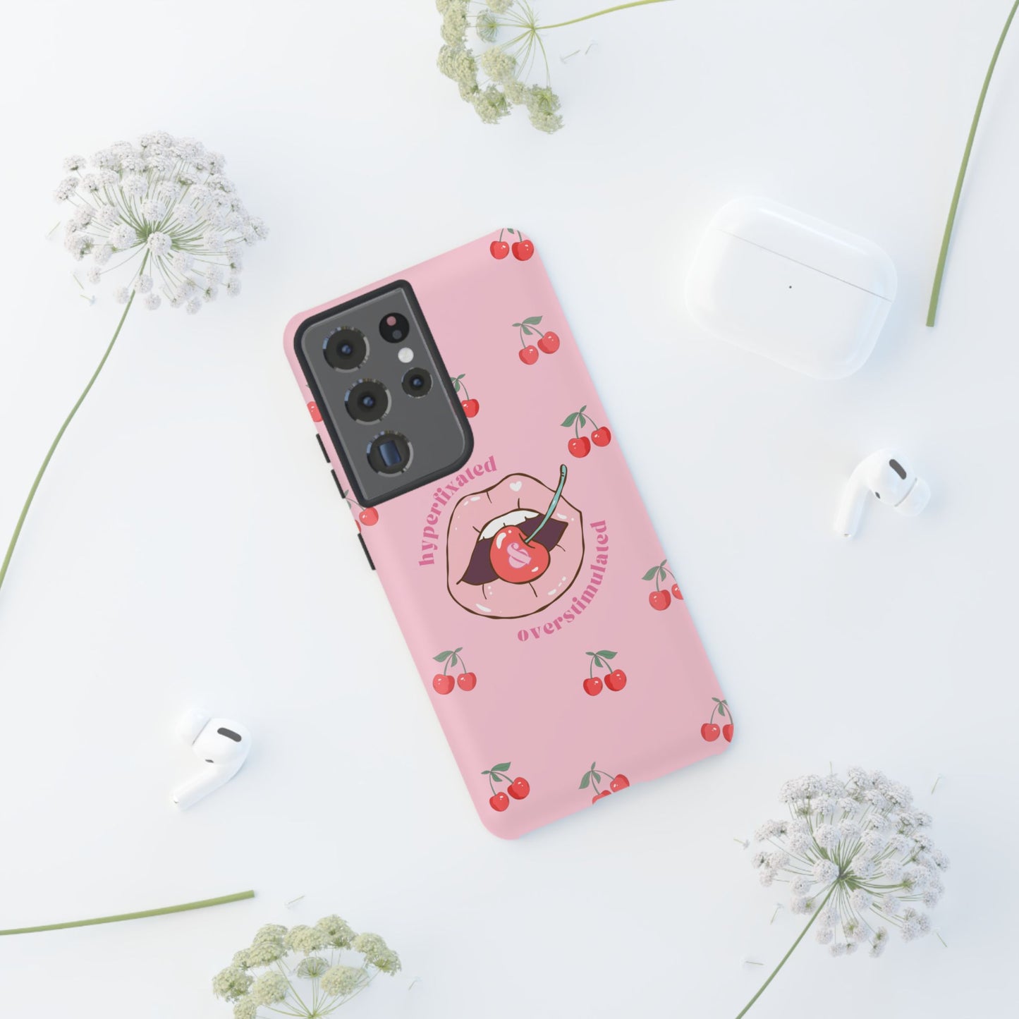 Hyperfixated and Overstimulated Phone Case