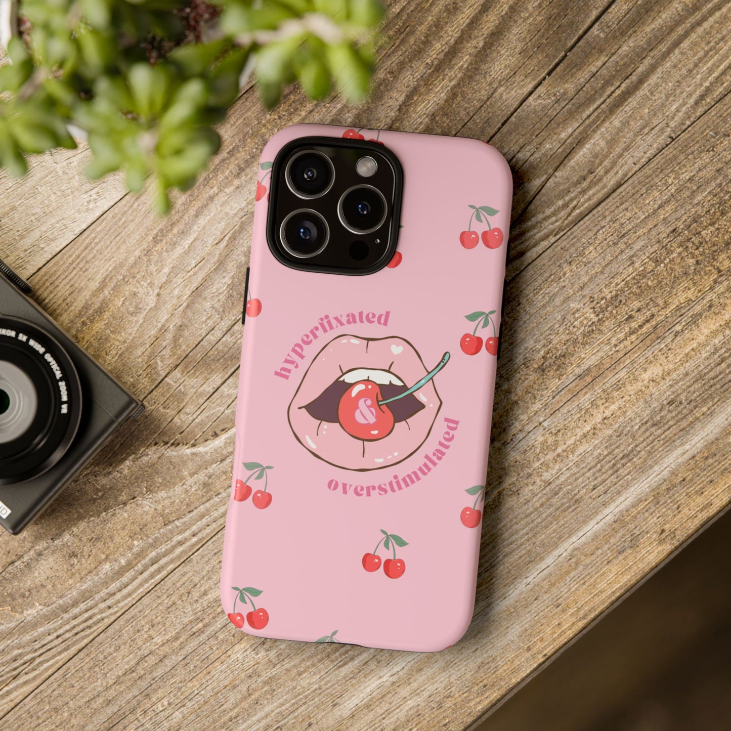 Hyperfixated and Overstimulated Phone Case