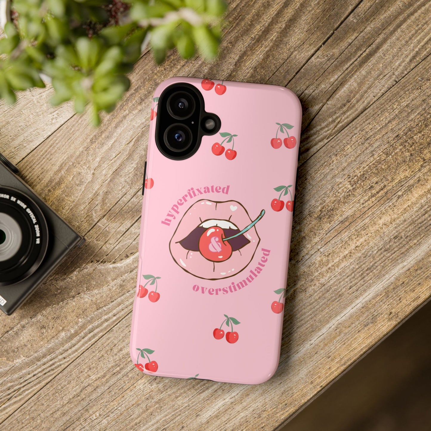 Hyperfixated and Overstimulated Phone Case