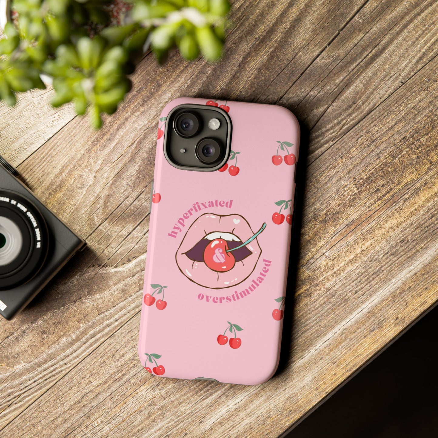 Hyperfixated and Overstimulated Phone Case