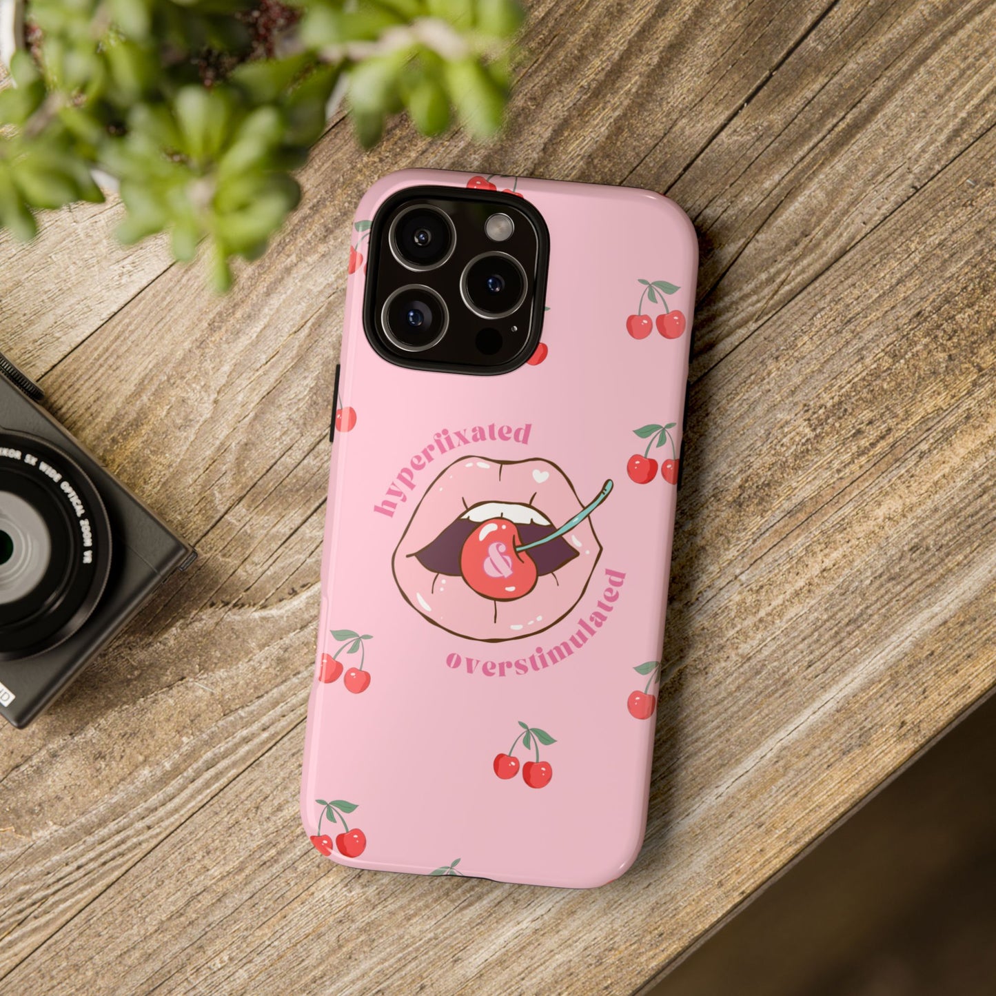 Hyperfixated and Overstimulated Phone Case