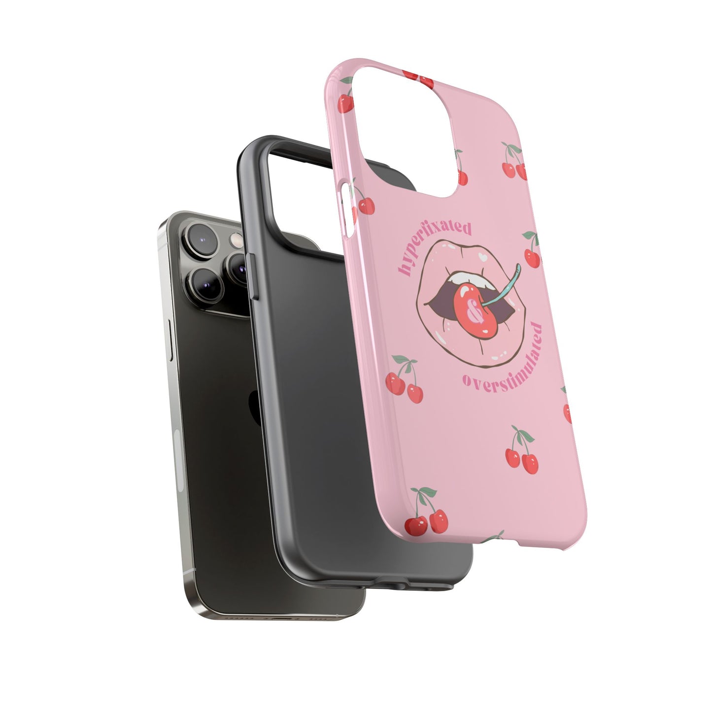 Hyperfixated and Overstimulated Phone Case
