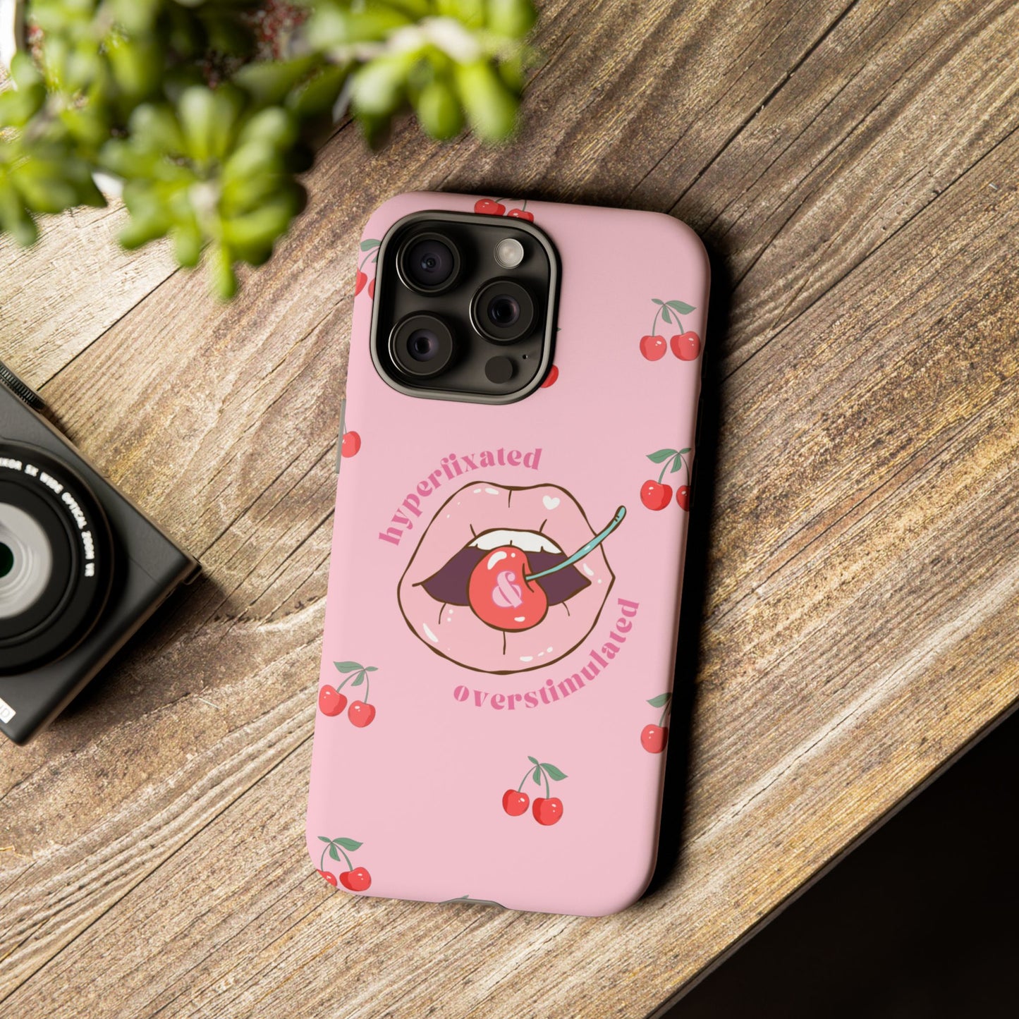 Hyperfixated and Overstimulated Phone Case