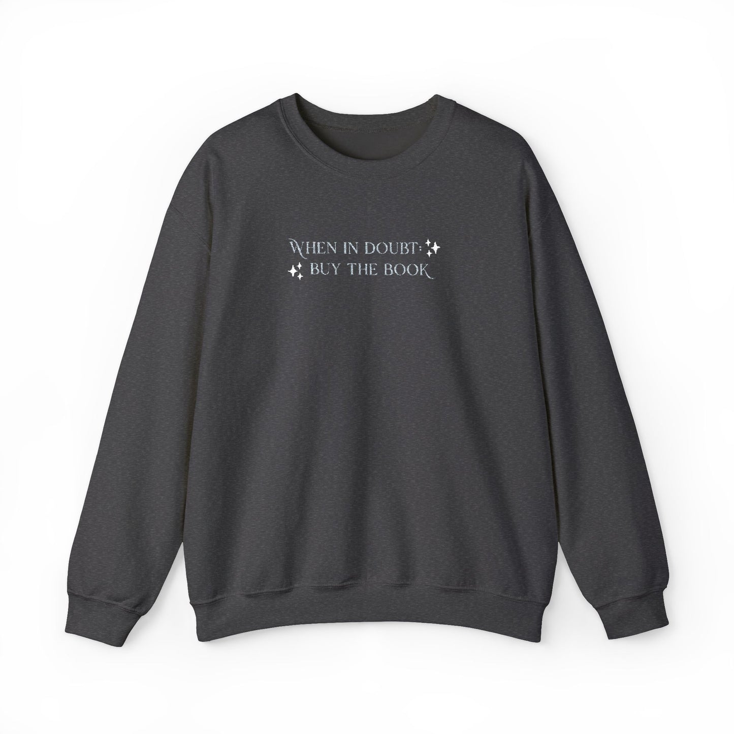 WID: Buy The Book Embroidered Crewneck Sweatshirt