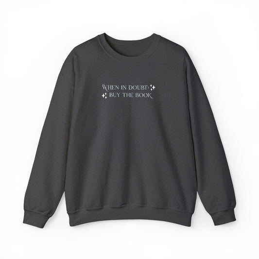 WID: Buy The Book Embroidered Crewneck Sweatshirt