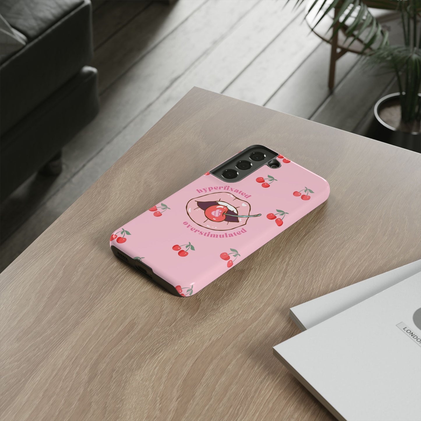 Hyperfixated and Overstimulated Phone Case