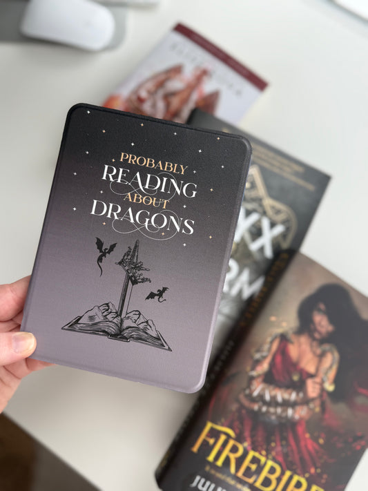 Sparrow and Wilde Dragon Clear Back Kindle Case