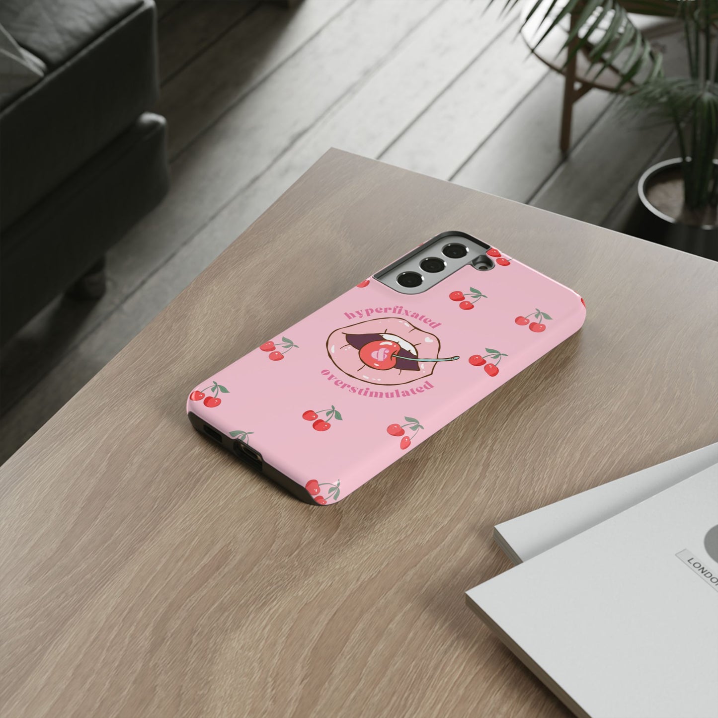 Hyperfixated and Overstimulated Phone Case