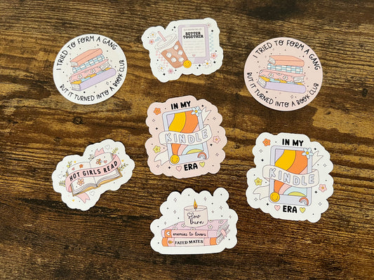 Retro Book Stickers