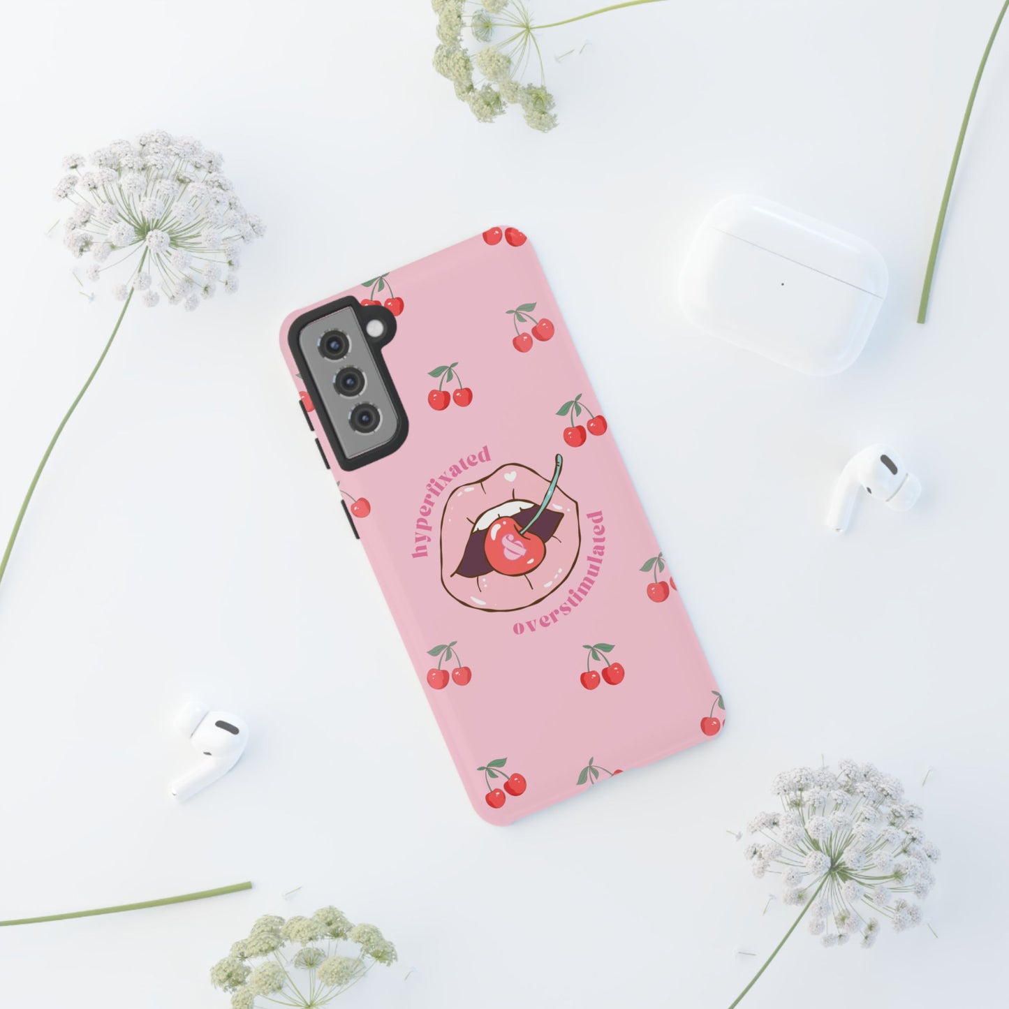 Hyperfixated and Overstimulated Phone Case