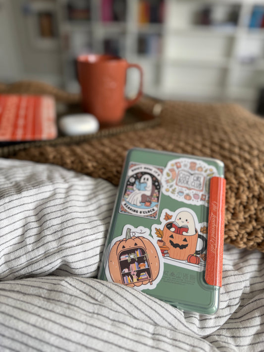 Pumpkin Bookshelf Sticker