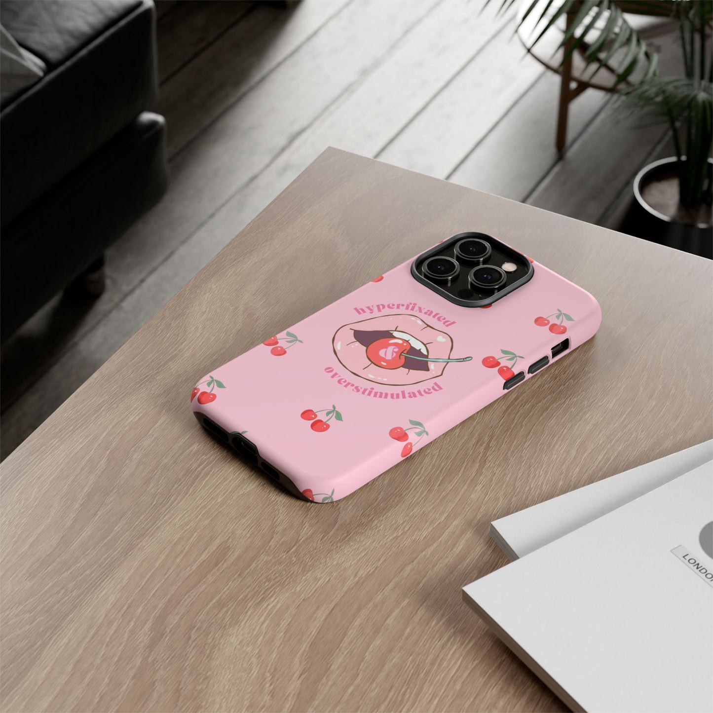 Hyperfixated and Overstimulated Phone Case