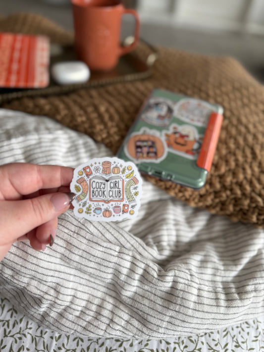 Cozy Girl Book Club Sticker