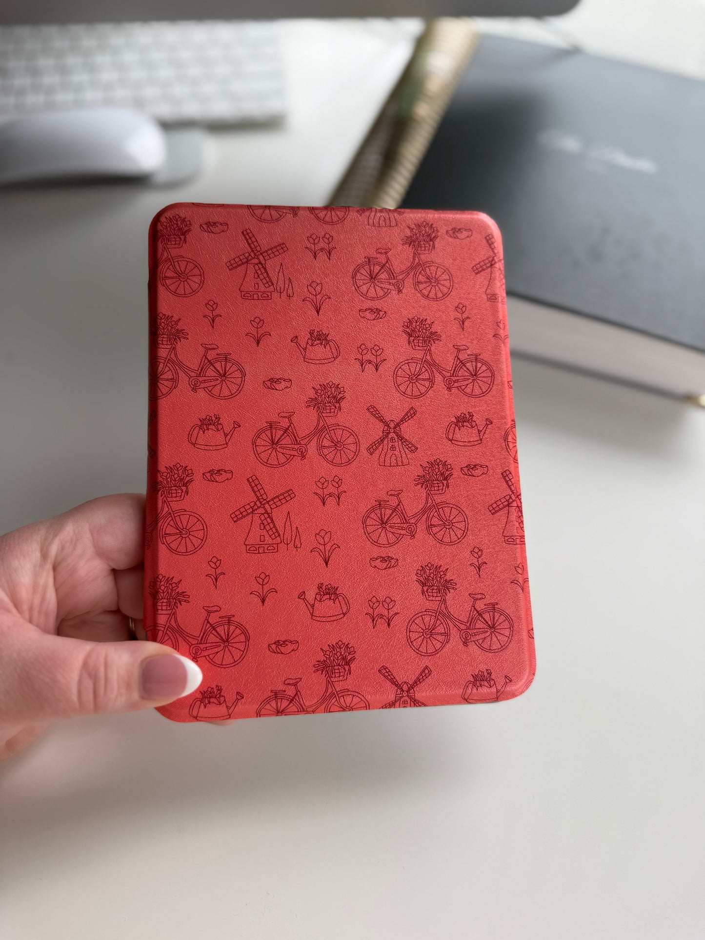 Orange Spring Dream Clear Back Kindle Case