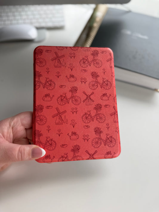 Orange Spring Dream Clear Back Kindle Case
