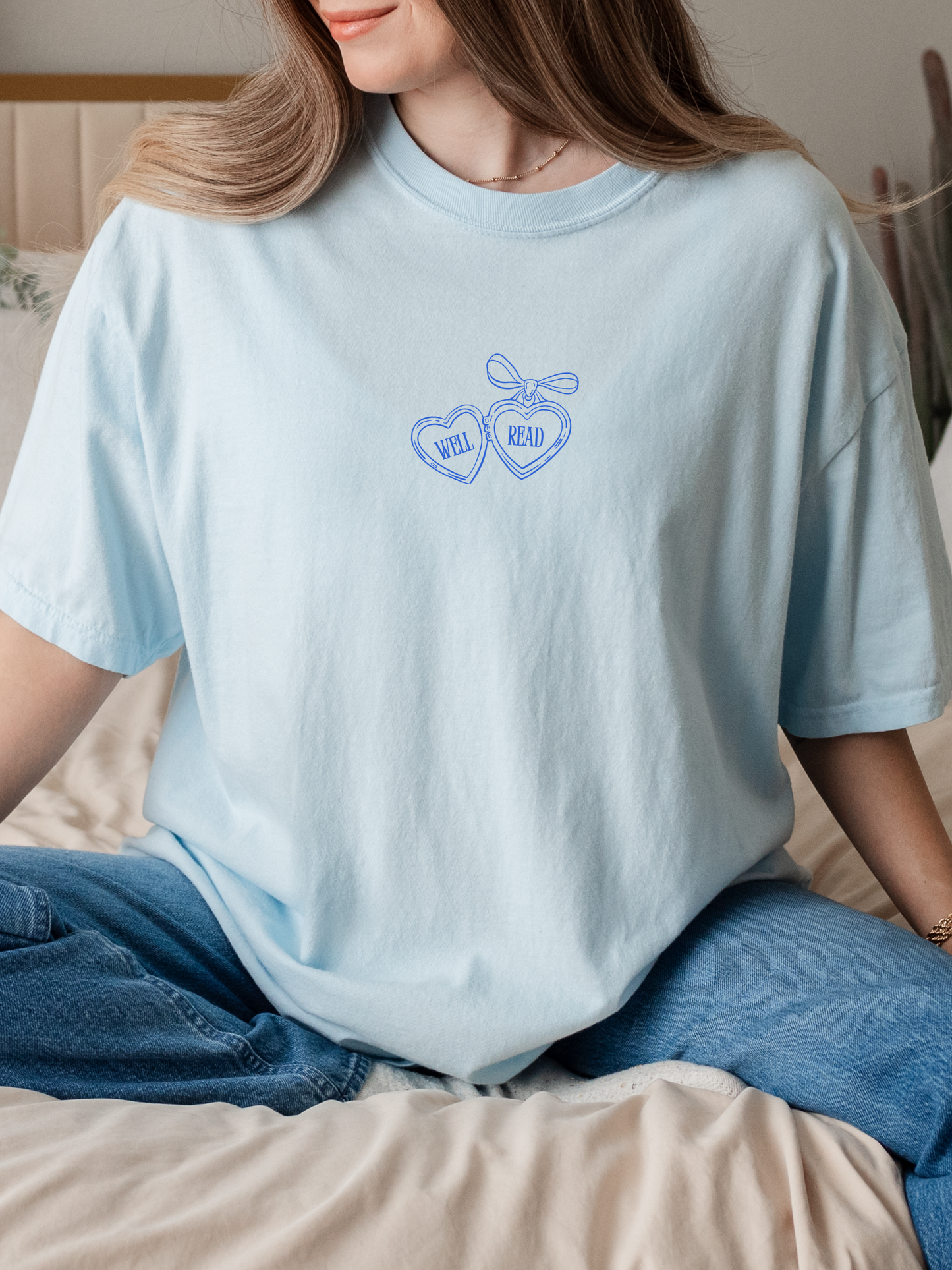 Well read and slightly unhinged T-shirt (Yellow and Blue)