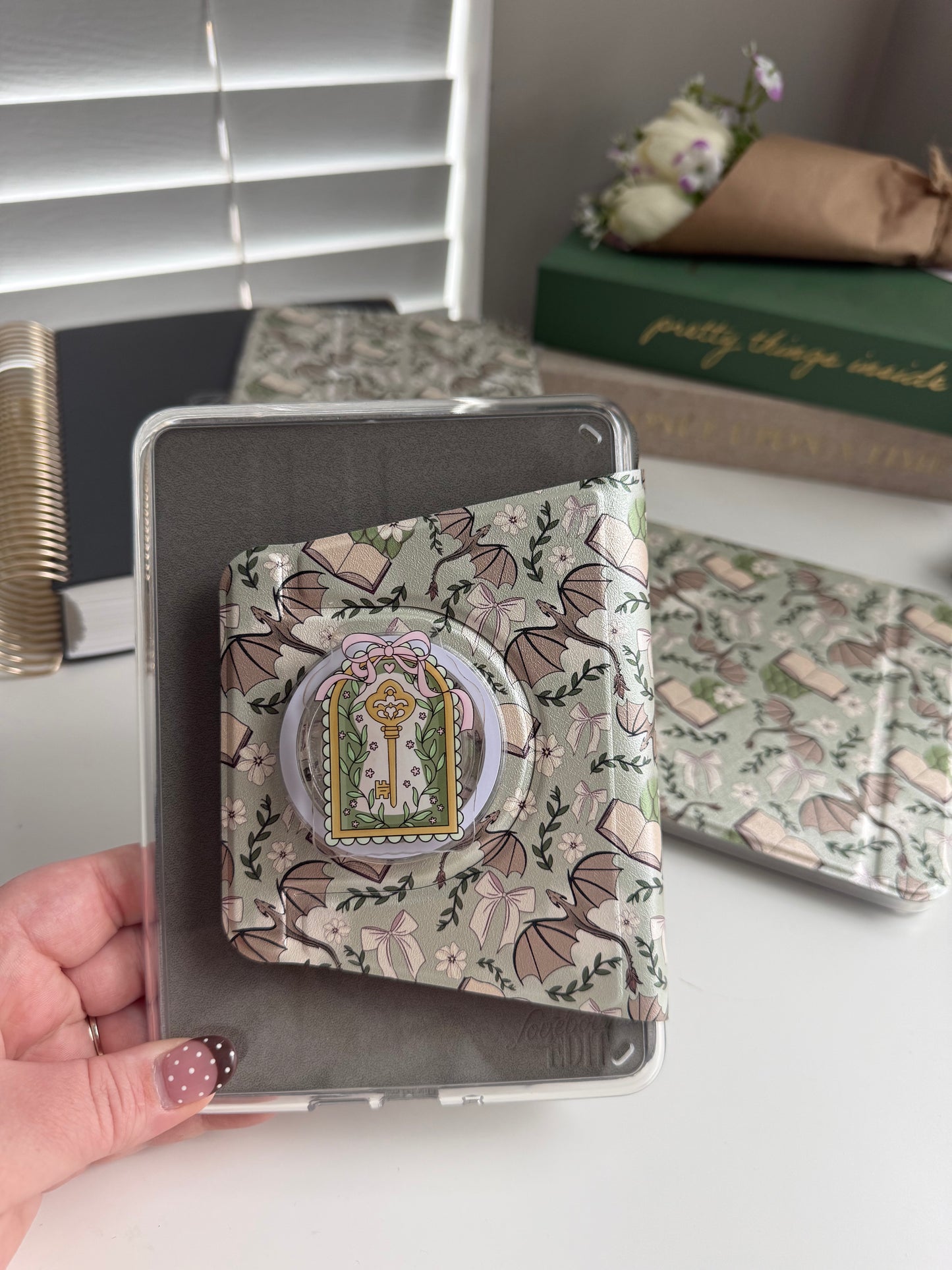 Spring Dragon Clear Back Detachable Kindle Case