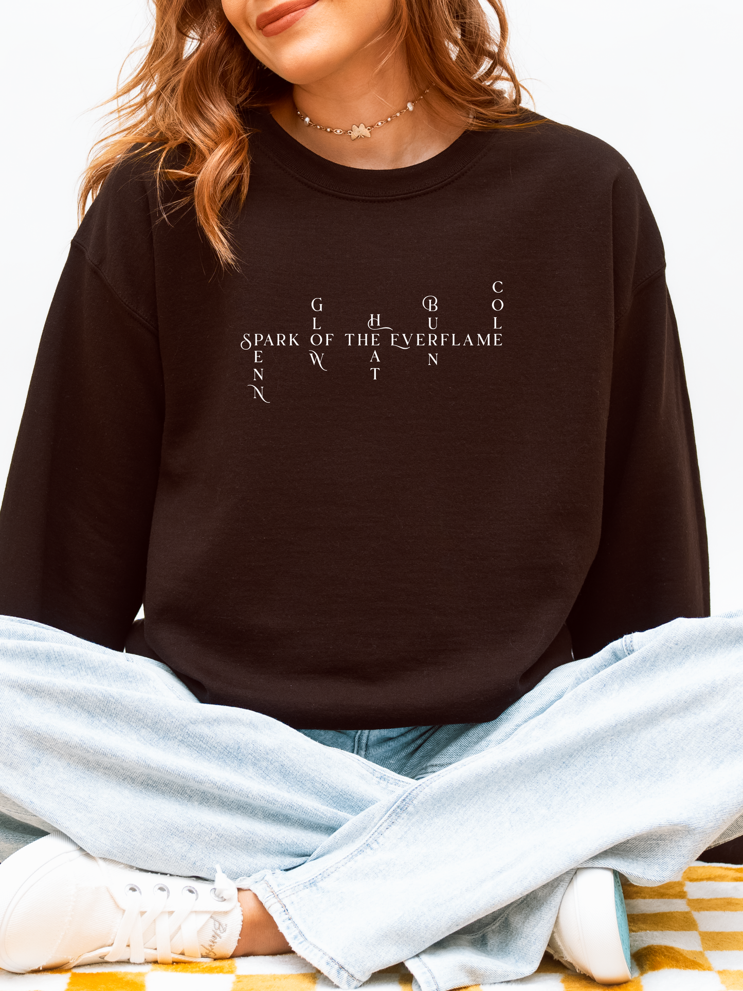 Officially Licensed Embroidered Crossword Crewneck Sweatshirt