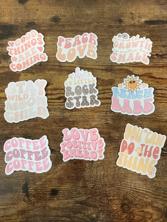 Retro Motivational Stickers